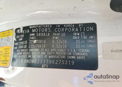 2009 Kia Sedona Ex из США, поврежденный, VIN KNDMB233396275319